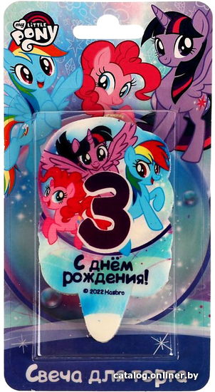 

Свеча для торта Чудо праздник Мой маленький пони Цифра 3 CC-81106-03-MLP