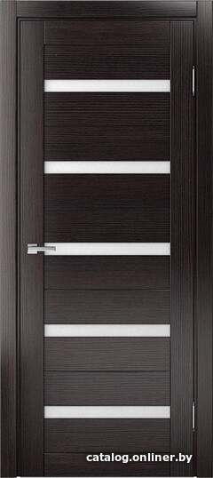 

Межкомнатная дверь MDF-Techno Dominika 100 90x200 (орех темный, стекло лакобель белый)
