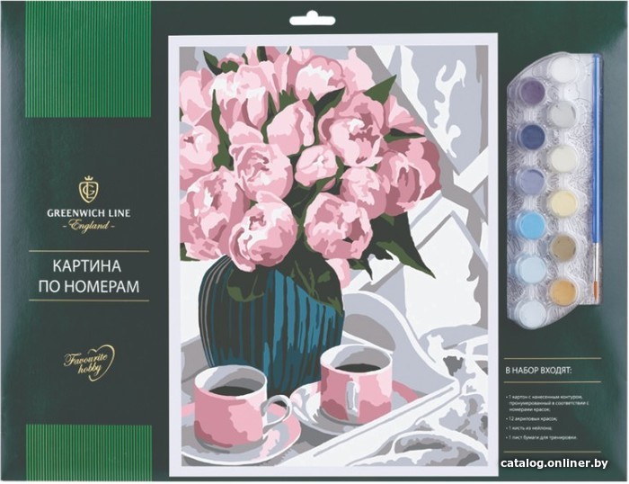 

Картина по номерам Greenwich Line Пионы КК_41484