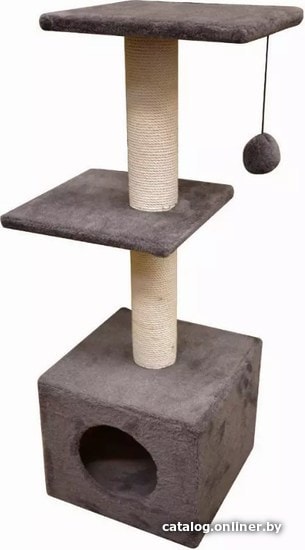 

Комплекс Cat House с двумя полками 1.0 (хлопок серый)