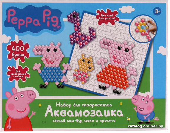 

Набор для создания поделок/игрушек MultiArt Аквамозаика Свинка Пеппа AB400-PP3
