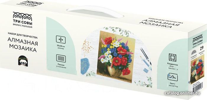 

Алмазная мозаика Три совы Букет с маками АМ3040_47518