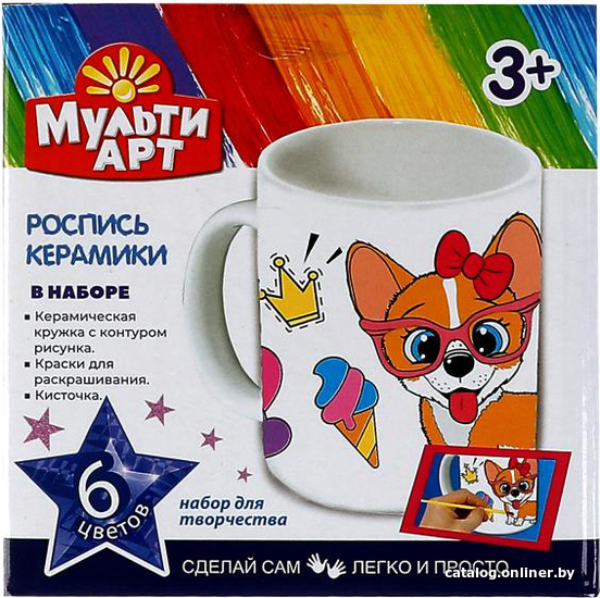 

Набор для создания поделок/игрушек MultiArt Кружка Для Росписи MUG-MAKORGY