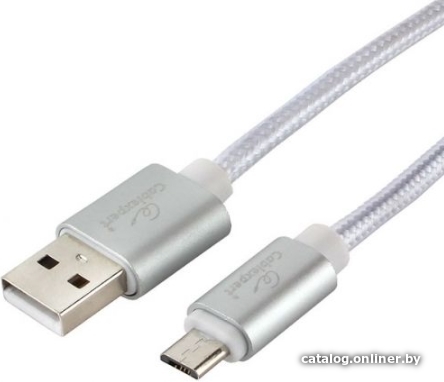 

Кабель Cablexpert USB Type-A - MicroUSB CC-U-mUSB01S-3M (3 м, серебристый)