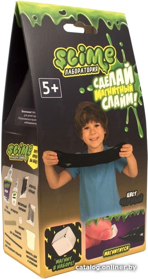 

Набор для создания слайма Slime Лаборатория для мальчиков Магнитный SS100-6 (черный)