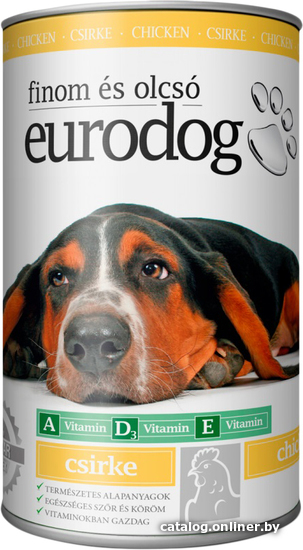 

Консервированный корм для собак Eurodog с курицей 415 г