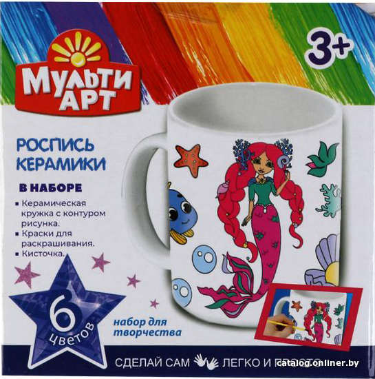 

Набор для создания поделок/игрушек MultiArt Кружка Для Росписи 100MUG-MARUSALKA