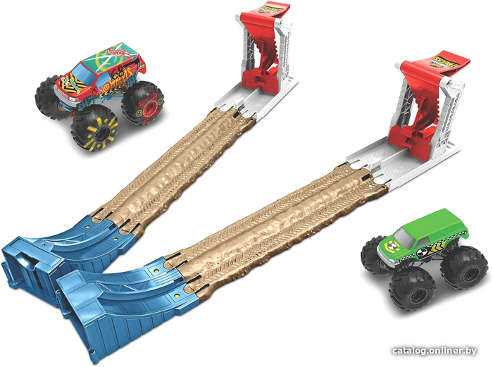 

Трек Hot Wheels Монстр-трак автотрек двойное уничтожение GYC80