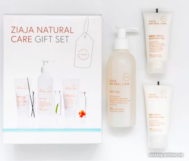 

Подарочный набор Ziaja Natural Care (Увлажняющий дневной крем 50 мл/Восстанавливающий ночной крем 50 мл/Очищающий гель для лица 190мл)