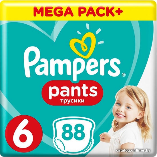 

Трусики-подгузники Pampers Pants 6 Extra Large (88 шт)