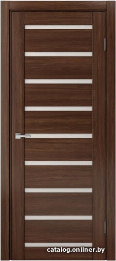 

Межкомнатная дверь MDF-Techno Dominika 102 50x200 (орех вела, стекло лакобель кремовый)