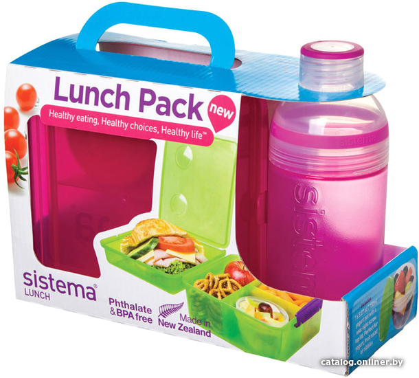 

Ланч-бокс Sistema Lunch 41580 (розовый)