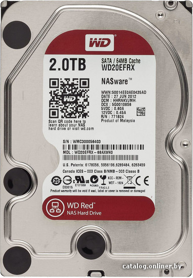

Жесткий диск WD Red Plus 2TB WD20EFRX