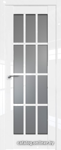 

Межкомнатная дверь ProfilDoors 102L 60x200 (белый люкс, стекло графит)