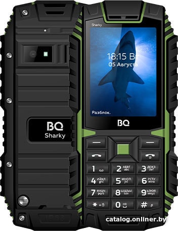 

Кнопочный телефон BQ-Mobile BQ-2447 Sharky (черный/зеленый)
