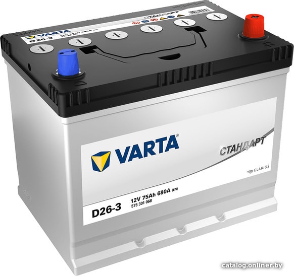 

Автомобильный аккумулятор Varta Стандарт D26-3 6СТ-75.0 VL 575 301 068 (75 А·ч)