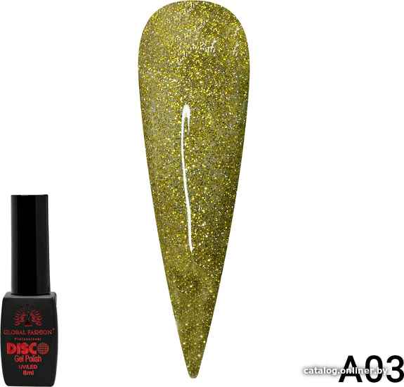 

Гель-лак Global Fashion Disco Gel Polish (тон A03) 8 мл