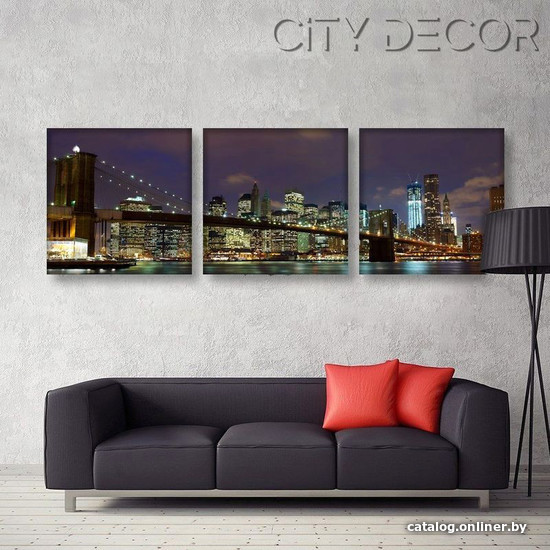 

Модульная картина Citydecor Города/Архитектура 3.13 37x117 см