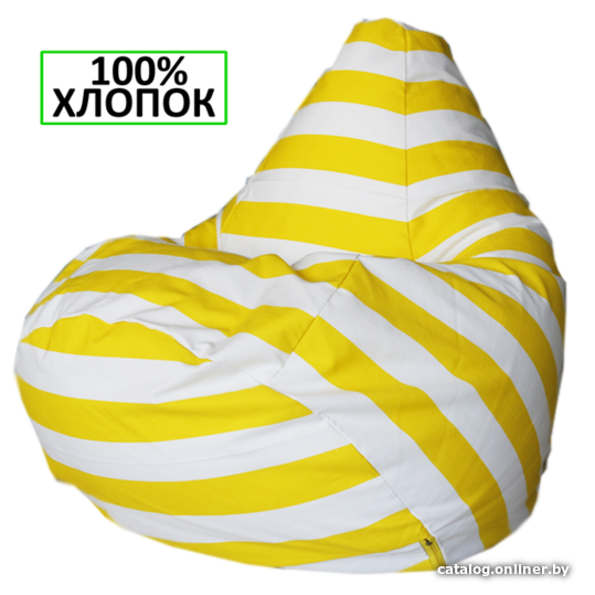 

Кресло-мешок Flagman Груша Желтый полосатик (желтый)