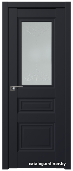 

Межкомнатная дверь ProfilDoors 2.39U 70x200 (черный матовый, стекло франческа кристалл)