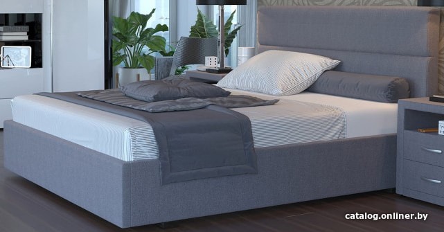 

Кровать Craftmebel Spring 200x160 (без ПМ, рогожка, темно-серый)