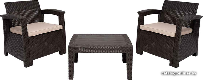 

Набор садовой мебели B:rattan Comfort 3 (венге)