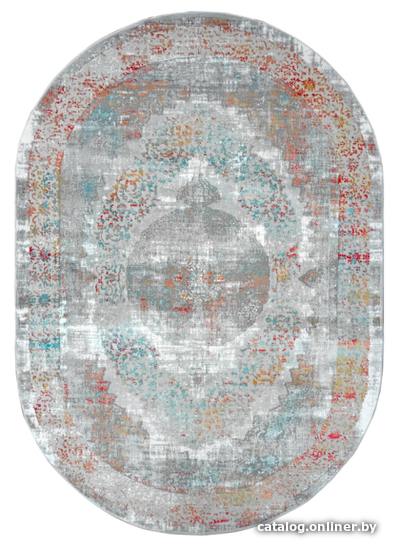 

Ковер для жилой комнаты Milat Leda C797F-L-GRAY-BURGUNDY-OVAL 200x290