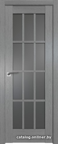 

Межкомнатная дверь ProfilDoors 102XN 80x200 (грувд серый, стекло графит)