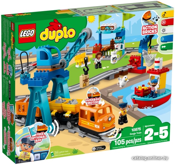 LEGO Duplo 10875 Грузовой поезд конструктор купить в Минске