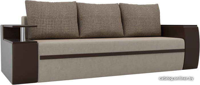 

Диван Лига диванов Майами 102995 (микровельвет/экокожа/корфу, беж/коричн/корфу 03)