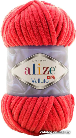 

Пряжа для вязания Alize Velluto 56 (68 м, красный)