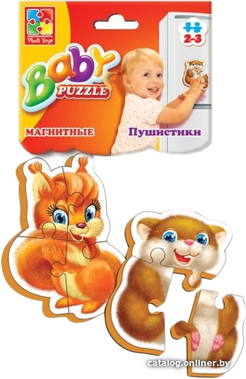 

Мозаика/пазл Vladi Toys Baby-Puzzle на магните. Пушистики VT3208-04