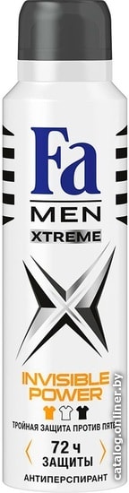 

Антиперспирант-спрей Fa Men Invisible Power Xtreme 72 ч защиты 150 мл