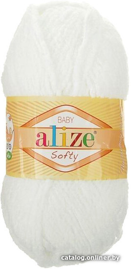 

Пряжа для вязания Alize Softy 55 (115 м, белый)