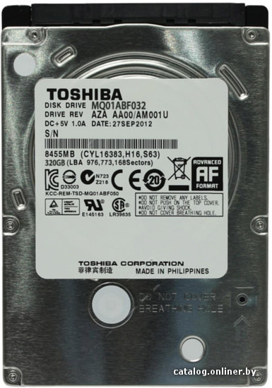 

Жесткий диск Toshiba MQ01ABF 320GB MQ01ABF032