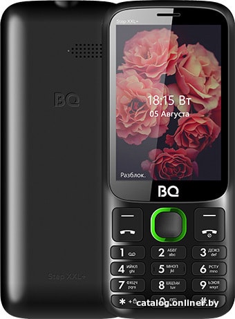 

Кнопочный телефон BQ-Mobile BQ-3590 Step XXL+ (черный/зеленый)