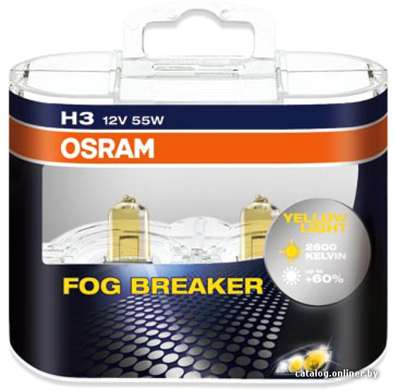 

Галогенная лампа Osram H3 Fog Braker 2шт [62151FBR-DUOBOX]