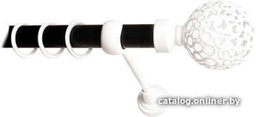 

Карниз для штор Lm Decor Ажур combi (белый глянец, гладкая, 4м 25мм, 1 ряд)