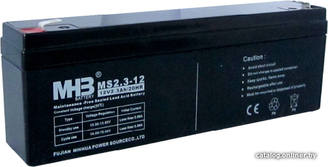 

Аккумулятор для ИБП MHB MS2.3-12 (12В/2.3 А·ч)