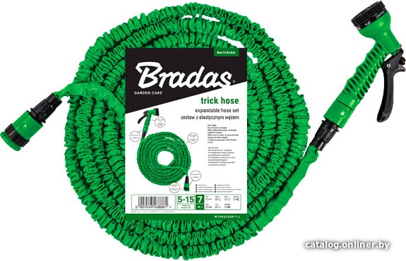 

Саморастягивающийся шланг Bradas Trick Hose WTH0515GR-T-L (5 - 15 м)