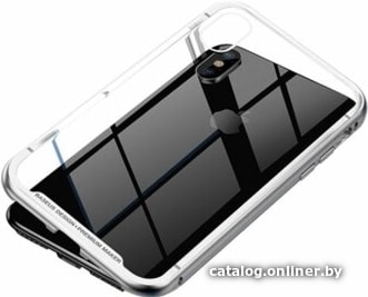 

Чехол для телефона Baseus Magnetite Hardware Case для iPhone XR (серебристый)