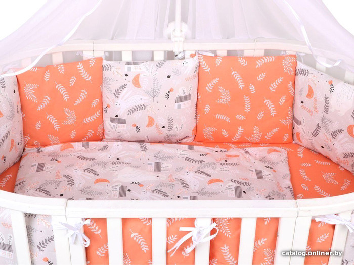 

Бампер в кроватку Amarobaby Лес (12 подушек, оранжевый)