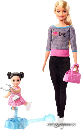 

Кукла Barbie Ice-Skating Coach Dolls & Playset FXP38
