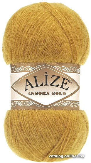 

Пряжа для вязания Alize Angora gold 02 (550 м, шафран)