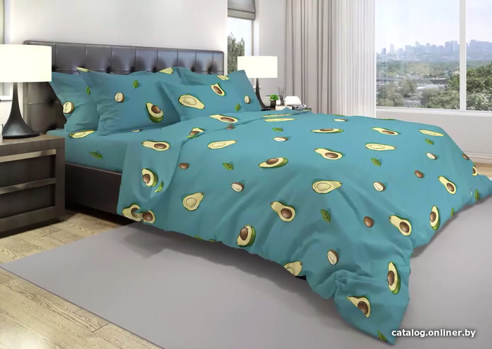 

Постельное белье СонМаркет Avocado (2- спальный с простыней на рез. 160х200, нав 70х70)