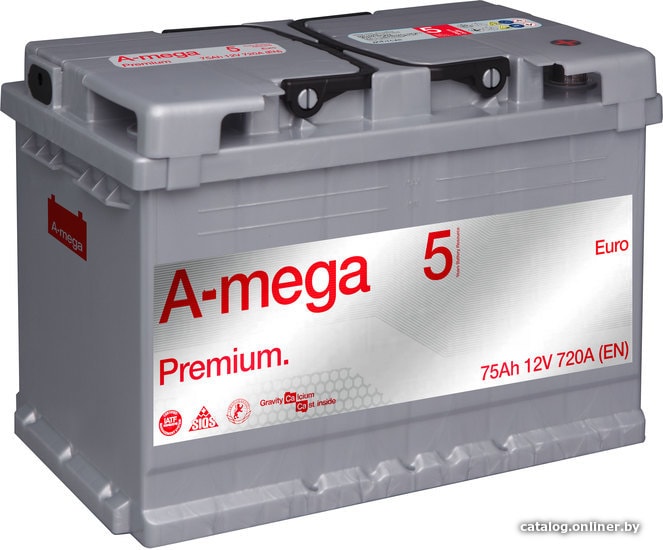 

Автомобильный аккумулятор A-mega Premium 6СТ-75-А3 R low (75 А/ч)