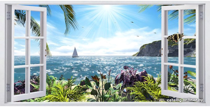 

Фотообои Citydecor Вид из окна 2 с защитным покрытием 300x150