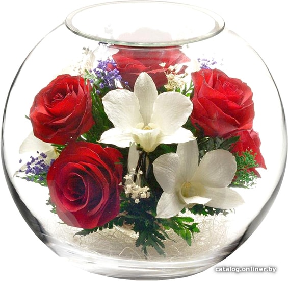 

Цветы, букеты Natural Flower Products Композиция из красных роз и белых орхидей IUT3