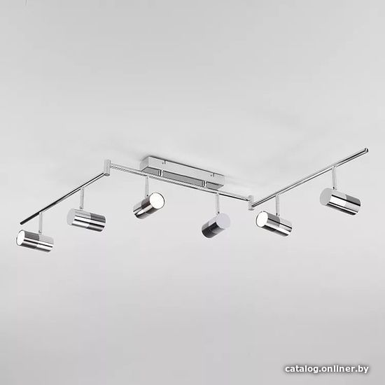 

Люстра средней высоты Евросвет Mini Topper 20086/6 LED хром/черный жемчуг 30W