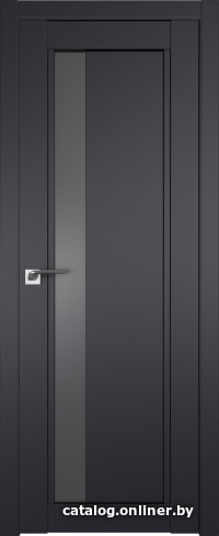 

Межкомнатная дверь ProfilDoors 2.71U 60x200 (черный матовый/стекло графит)